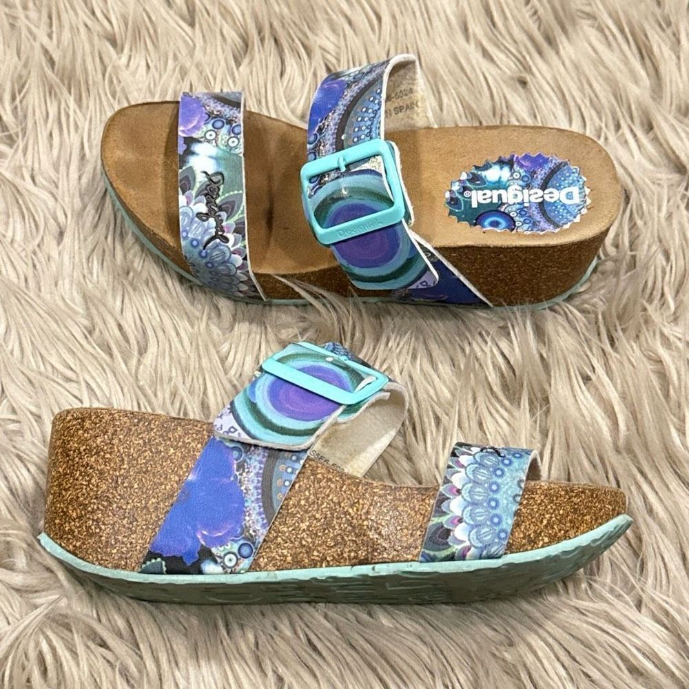 Desigual wedge platform sandals - Picture 7 of 12